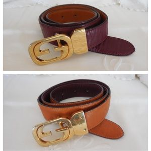 maroon gucci belt